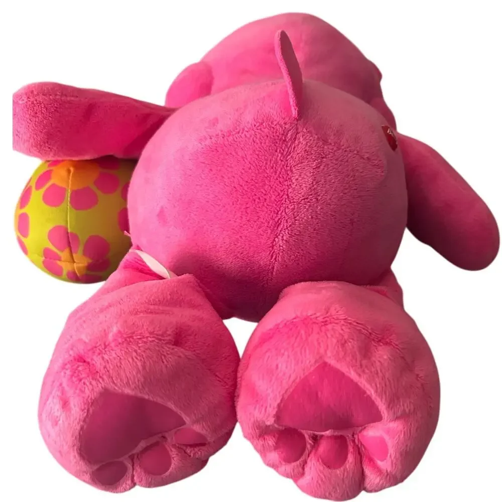 Just Play‎ Pink Cheer Care Bear Plush holding a Green Easter Egg w/ Flowers 2015